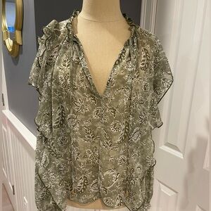 Zara Ruffled Multicolored Blouse